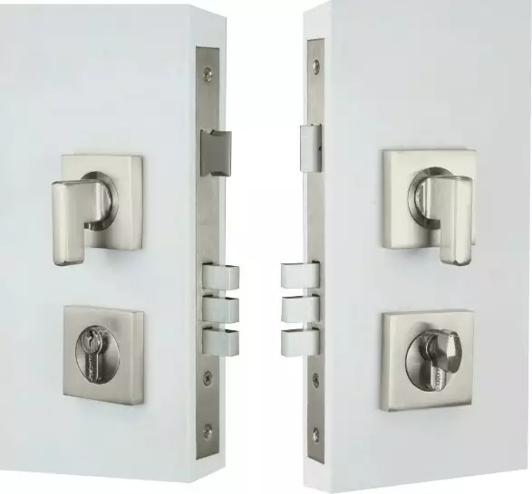 Mini Lever Entrance Set - Square - 60mm Backset