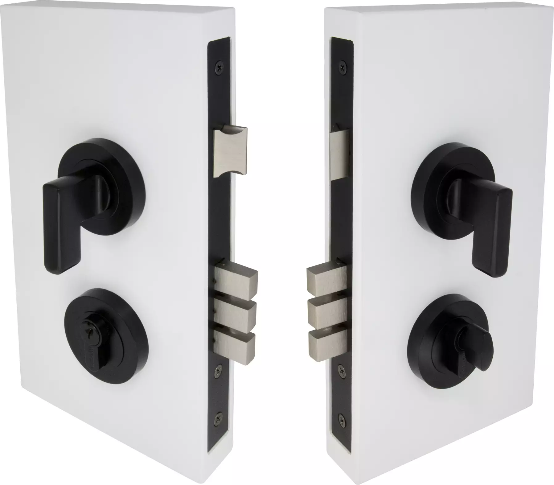 Mini Lever Lock Kit Round 60mm B/Set - BLK