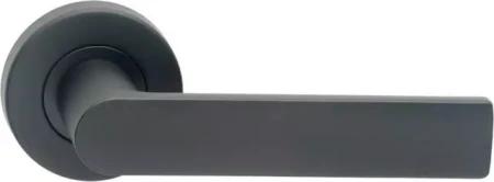 Vision - 8300/14 - Round Rose - Passage Set - BLK (Latches not Included)