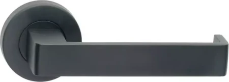 Vision - 8300/12 - Round Rose - Passage Set - BLK (Latches not Included)
