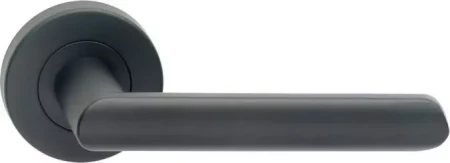 Vision - 8300/16 - Round Rose - Passage Set - BLK (Latches not Included)