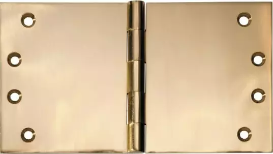 Broad Butt Hinge - H100 x W175 x T4mm - PB