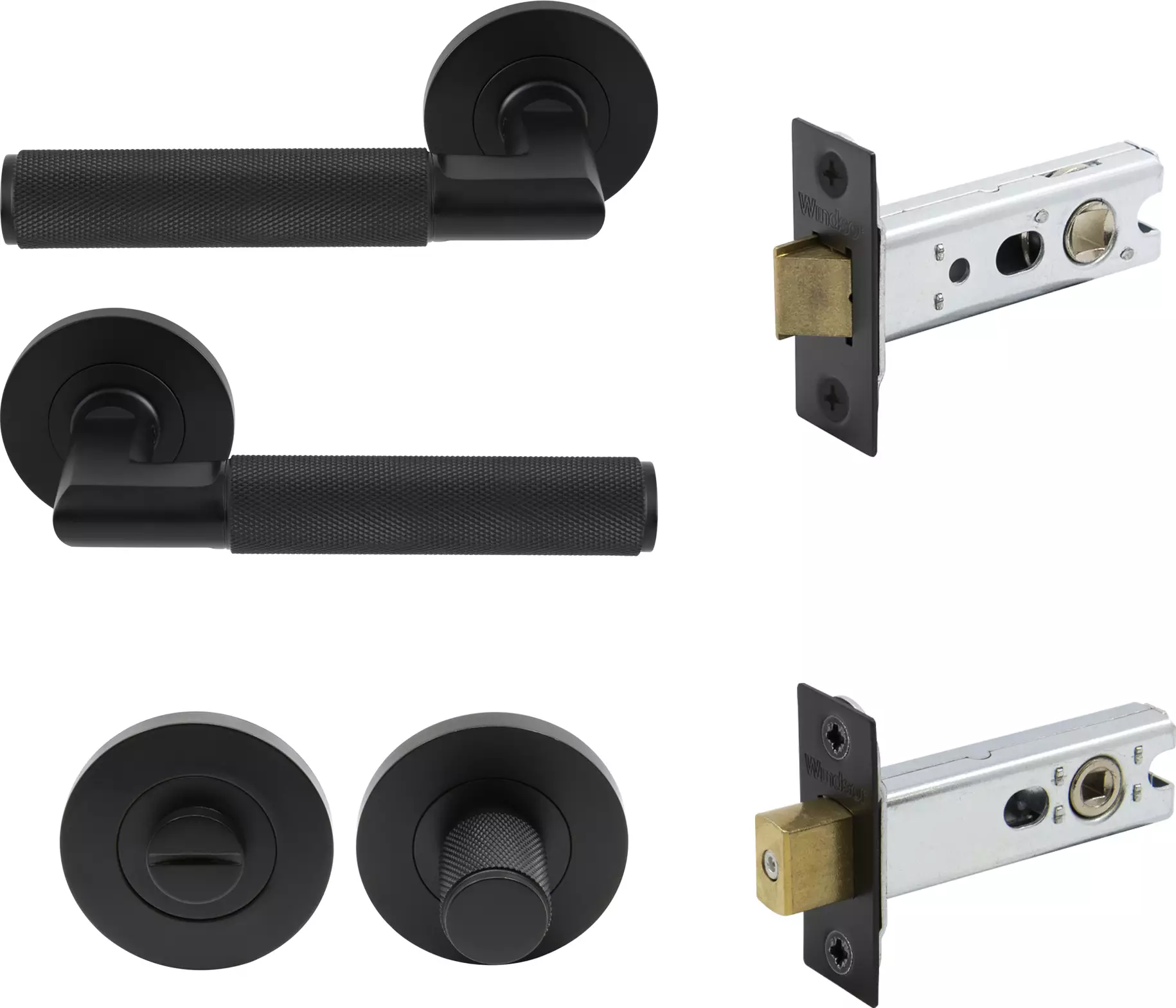 Lumina Rose Privacy Set - Diamond Knurl   - BLK