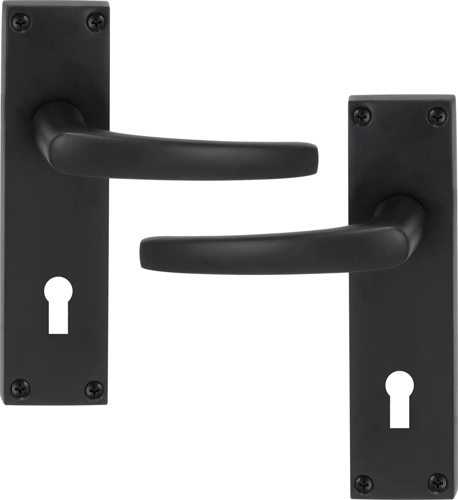 Contract Lever Set - Std Keyhole - BLK