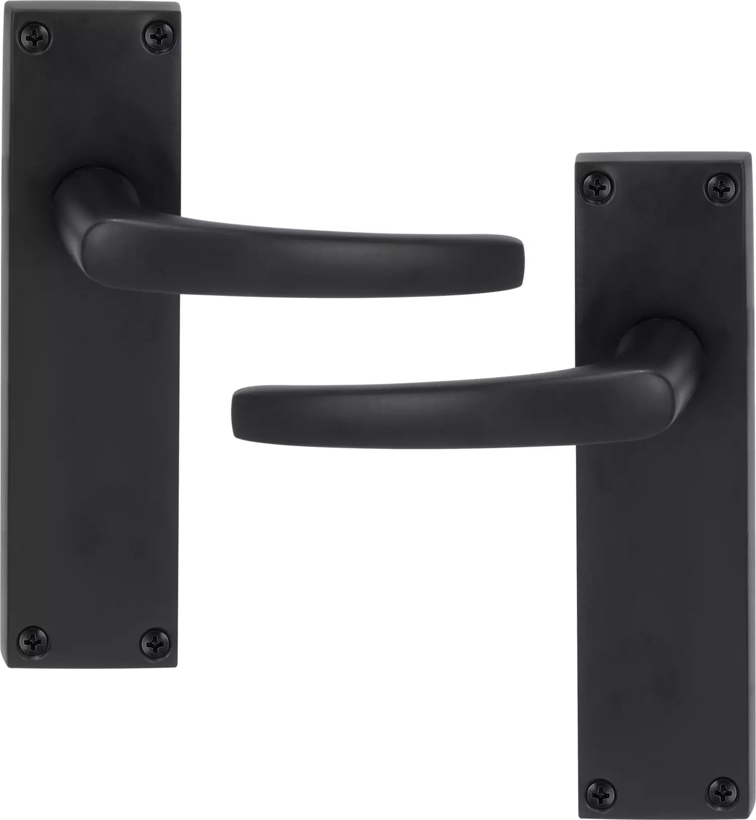 Contract Lever Set - Blank Plate - BLK