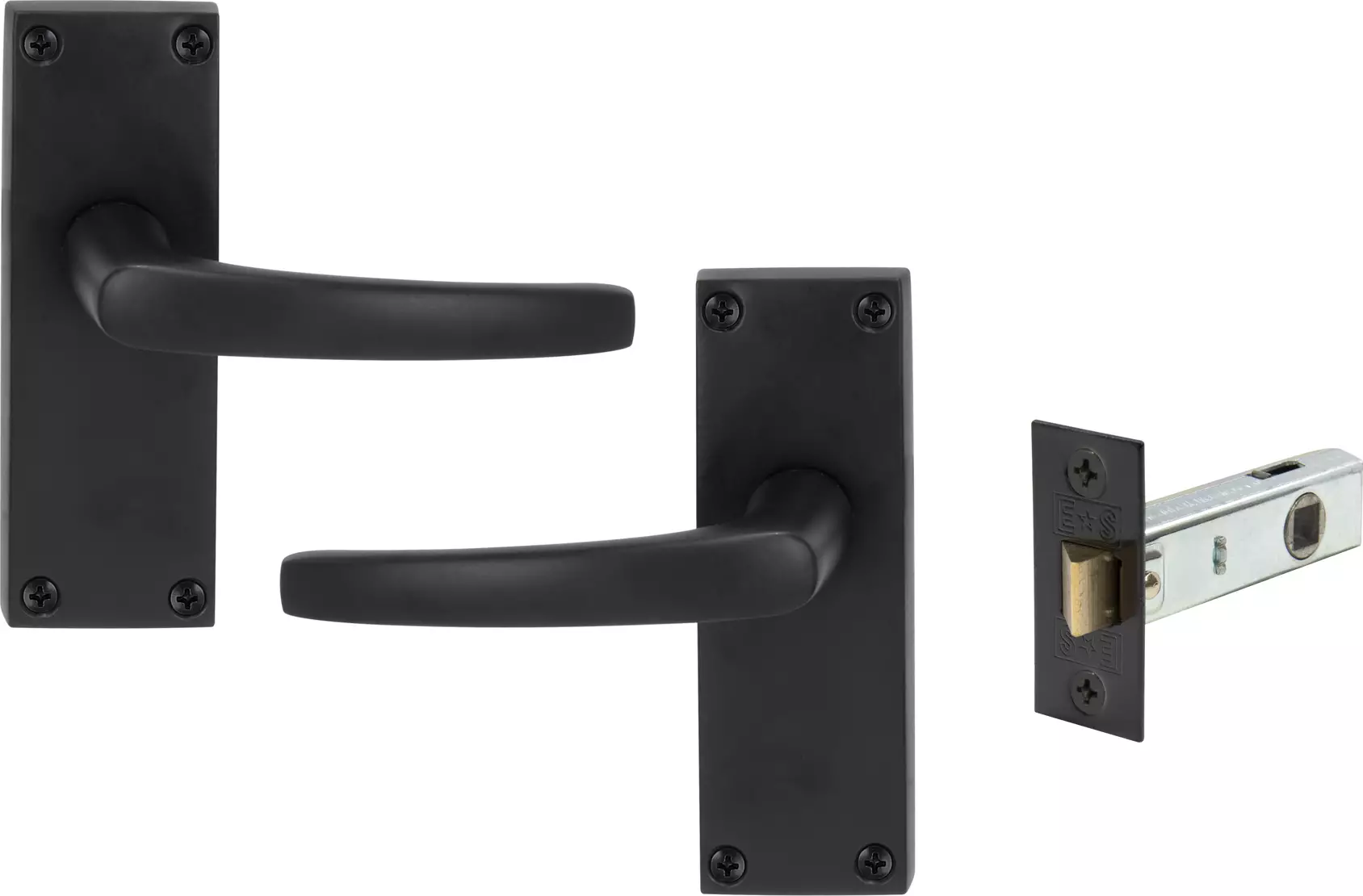 Contract Lever Passage Set on 120 x 42mm Plate - BLK