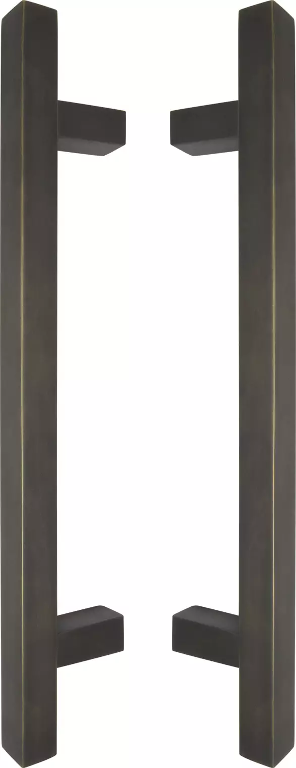 Brass - Square - Pull Handle Set - 300mm - DRB