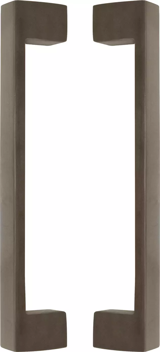 Square 235mm Solid Brass Pull Handle Set - AB