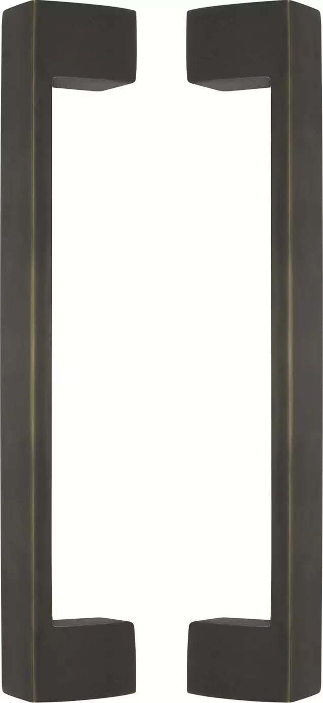 Square 235mm Solid Brass Pull Handle Set - DRB