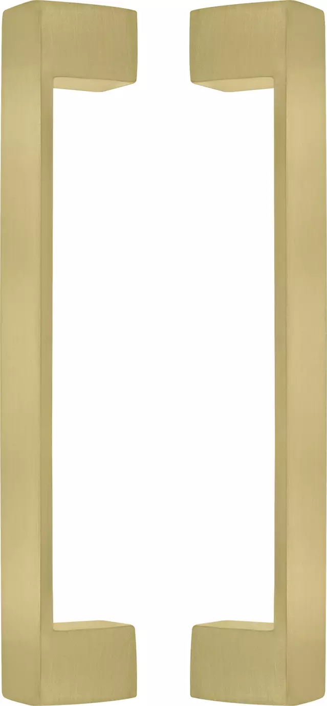 Square 235mm Solid Brass Pull Handle Set - MSB