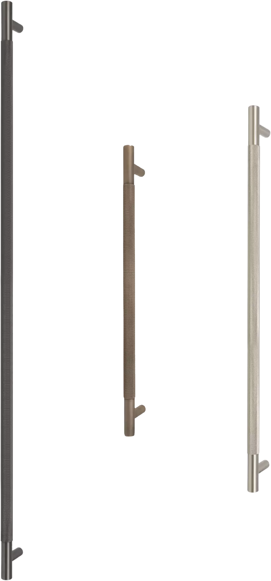 Brass - Pull Handles - 450/600/900mm - diamond knurl