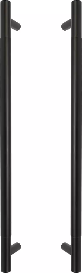 Brass - Pull Handle Set - 450mm - plain - BLK