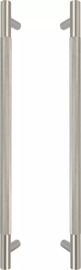 Brass - Pull Handle Set - 450mm - diamond knurl - BN
