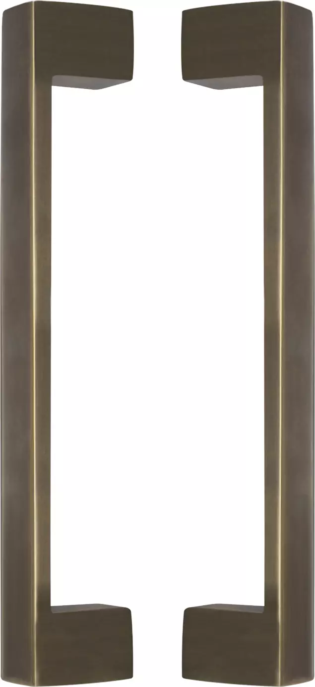 Square 235mm Solid Brass Pull Handle Set - OR