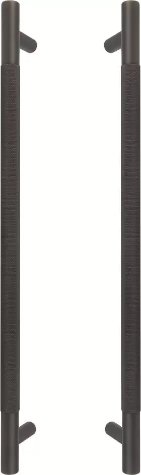 Brass - Pull Handle Set - 450mm - diamond knurl - DRB