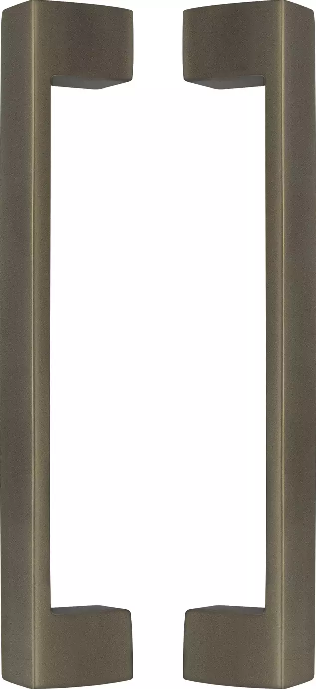 Square 235mm Solid Brass Pull Handle Set - RB