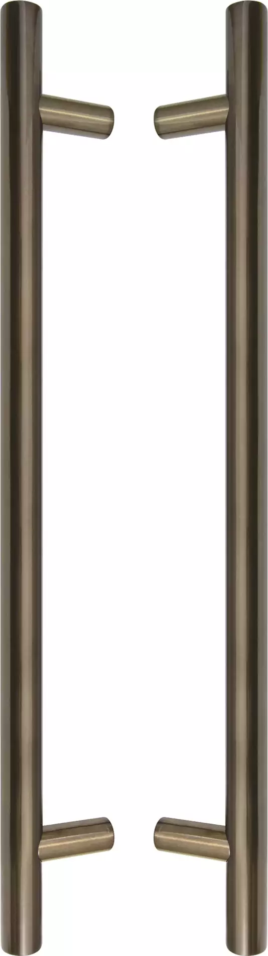 Brass - Round - Pull Handle Set - 400mm - AB