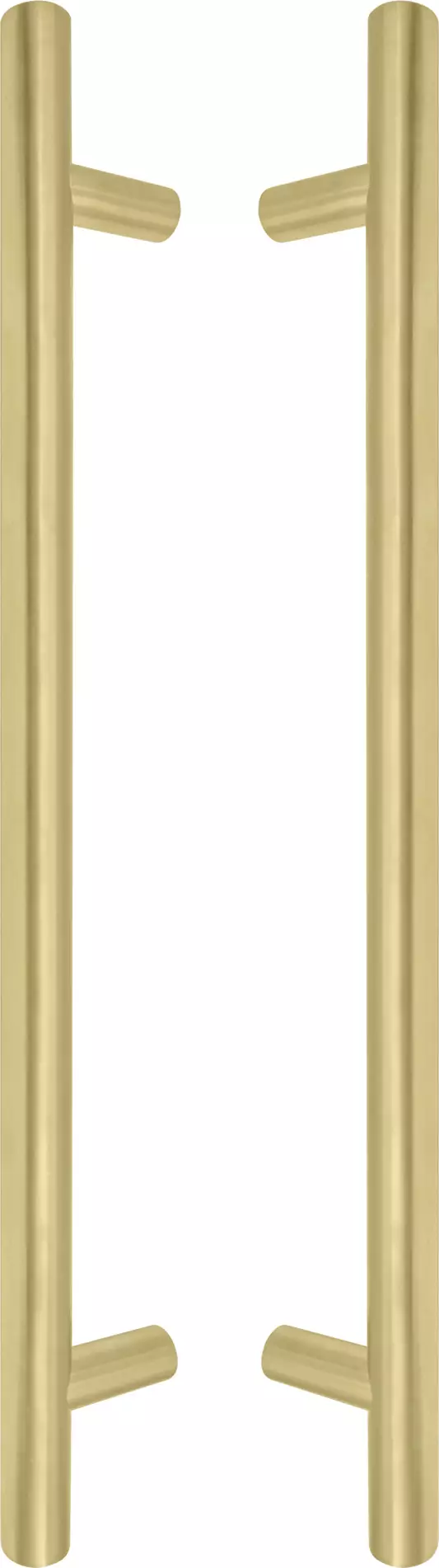 Brass - Round - Pull Handle Set - 400mm - MSB