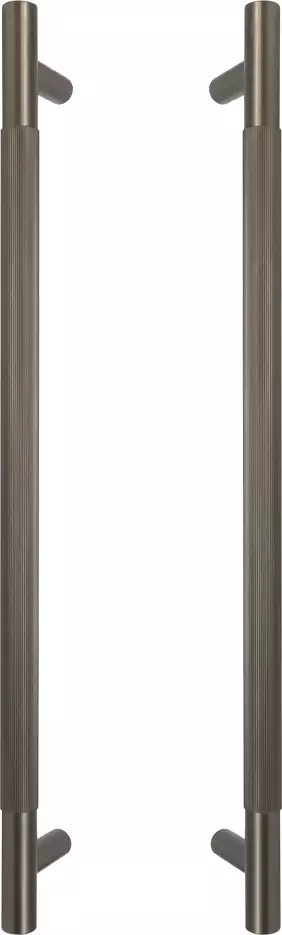 Brass - Pull Handle Set - 450mm - linear knurl - GN