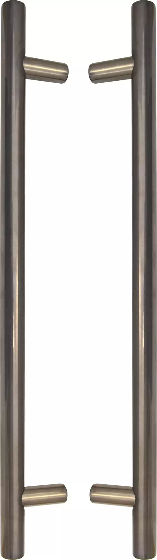 Brass - Round - Pull Handle Set - 400mm - NB