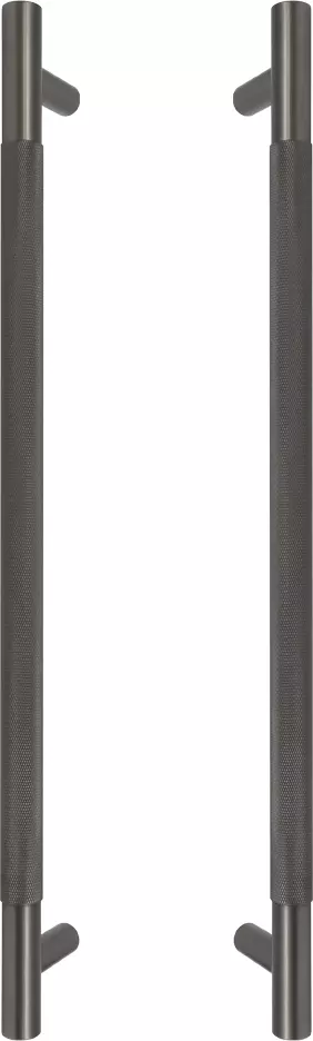 Brass - Pull Handle Set - 450mm - diamond knurl - GN