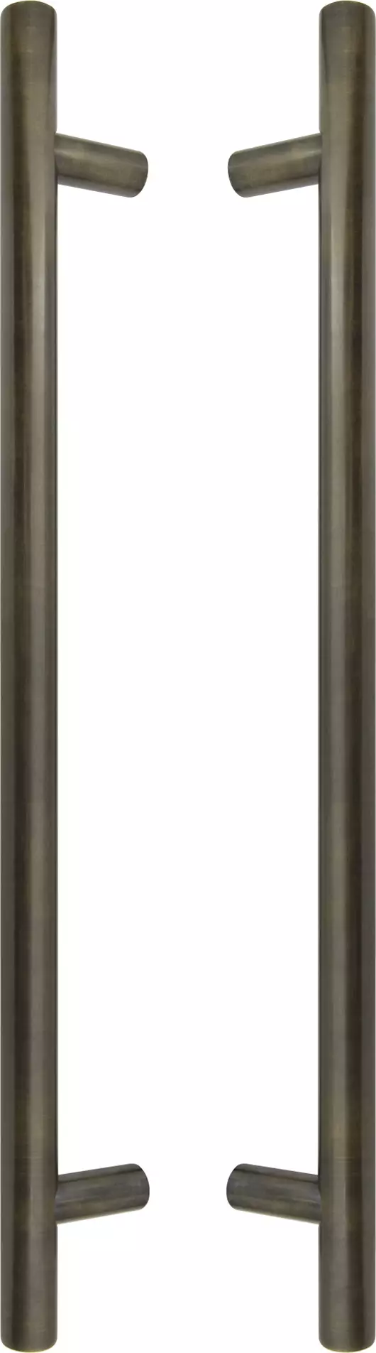 Brass - Round - Pull Handle Set - 400mm - OR