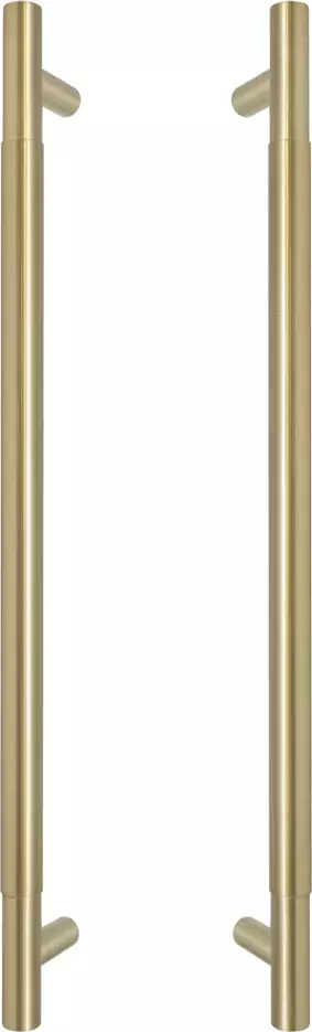 Brass - Pull Handle Set - 450mm - plain - MSB
