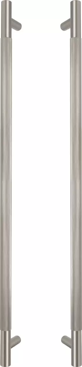 Brass - Pull Handle Set - 600mm - linear knurl - BN