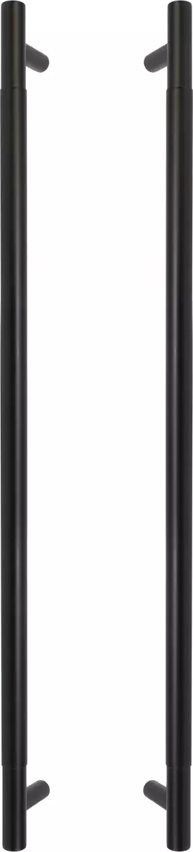 Brass - Pull Handle Set - 600mm - plain  - BLK