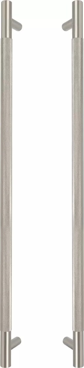 Brass - Pull Handle Set - 600mm - diamond knurl - BN