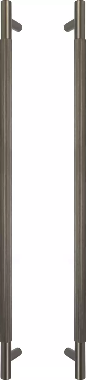 Brass - Pull Handle Set - 600mm - linear knurl - GN