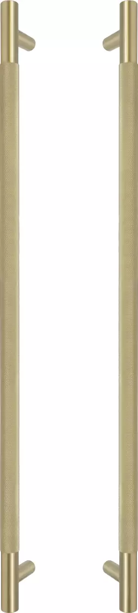 Brass - Pull Handle Set - 600mm - diamond knurl - MSB