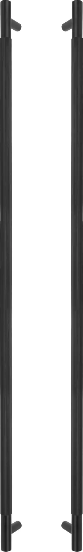 Brass - Pull Handle Set - 900mm - linear knurl - BLK