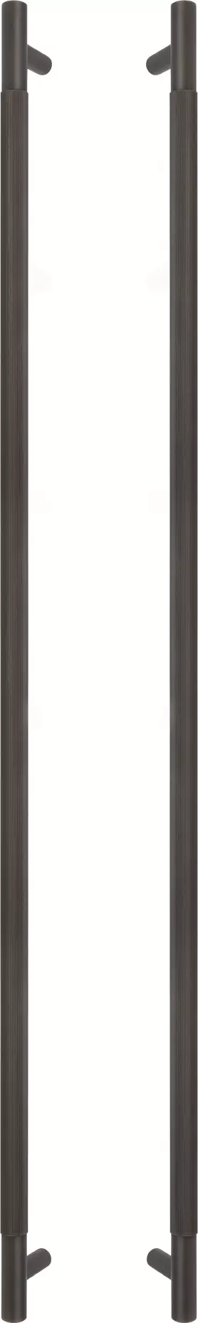 Brass - Pull Handle Set - 900mm - linear knurl - DRB