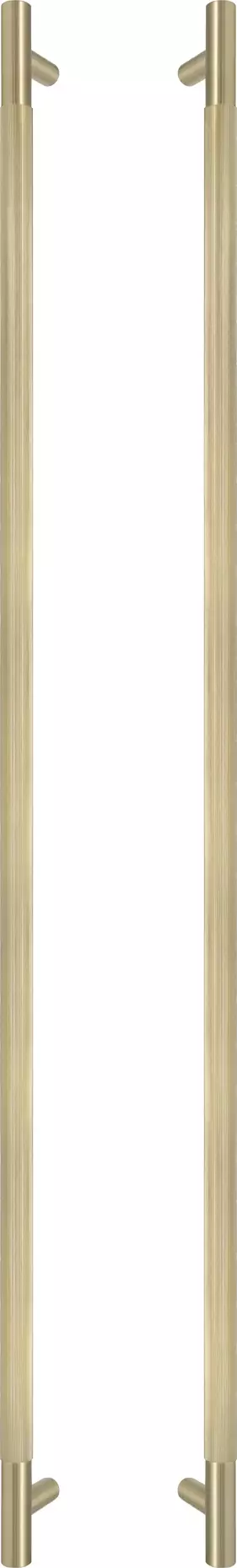 Brass - Pull Handle Set - 900mm - linear knurl - MSB