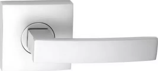 Valor Angular Square Rose Lever Sets - SP / BLK