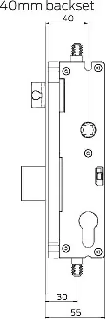 Virtus 4PT Euro Mortice Lock - 40mm Backset