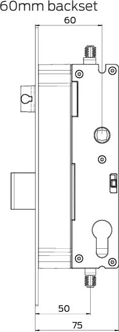 Virtus 4PT Euro Mortice Lock - 60mm Backset