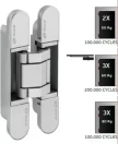 Coplan 150 - 60kg -Concealed 3D Adjustable Hinge - Silver