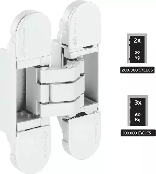 Coplan 120 - 50kg -Concealed 3D Adjustable Hinge - White