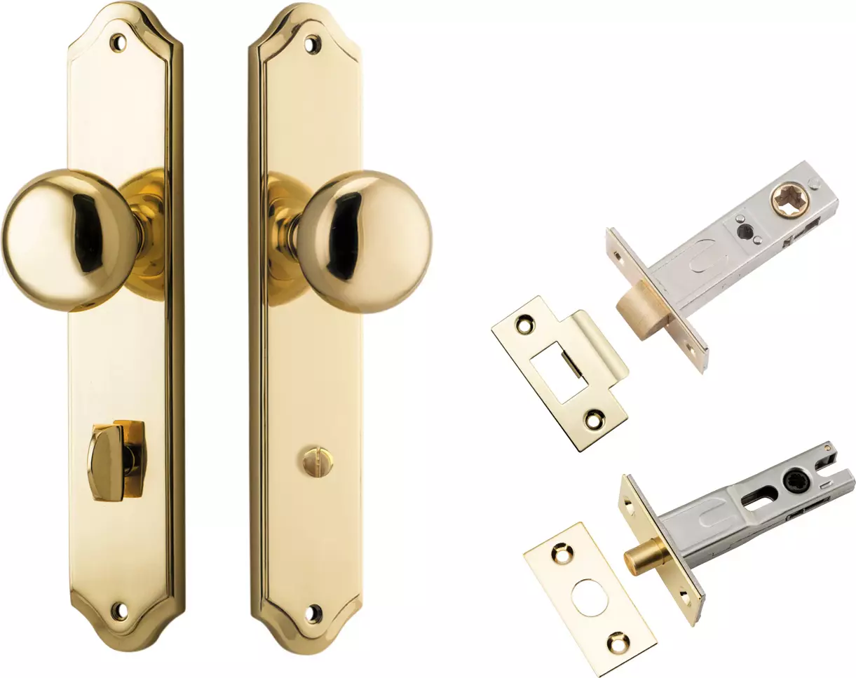 Cambridge Knob - Shouldered Privacy Set - PB