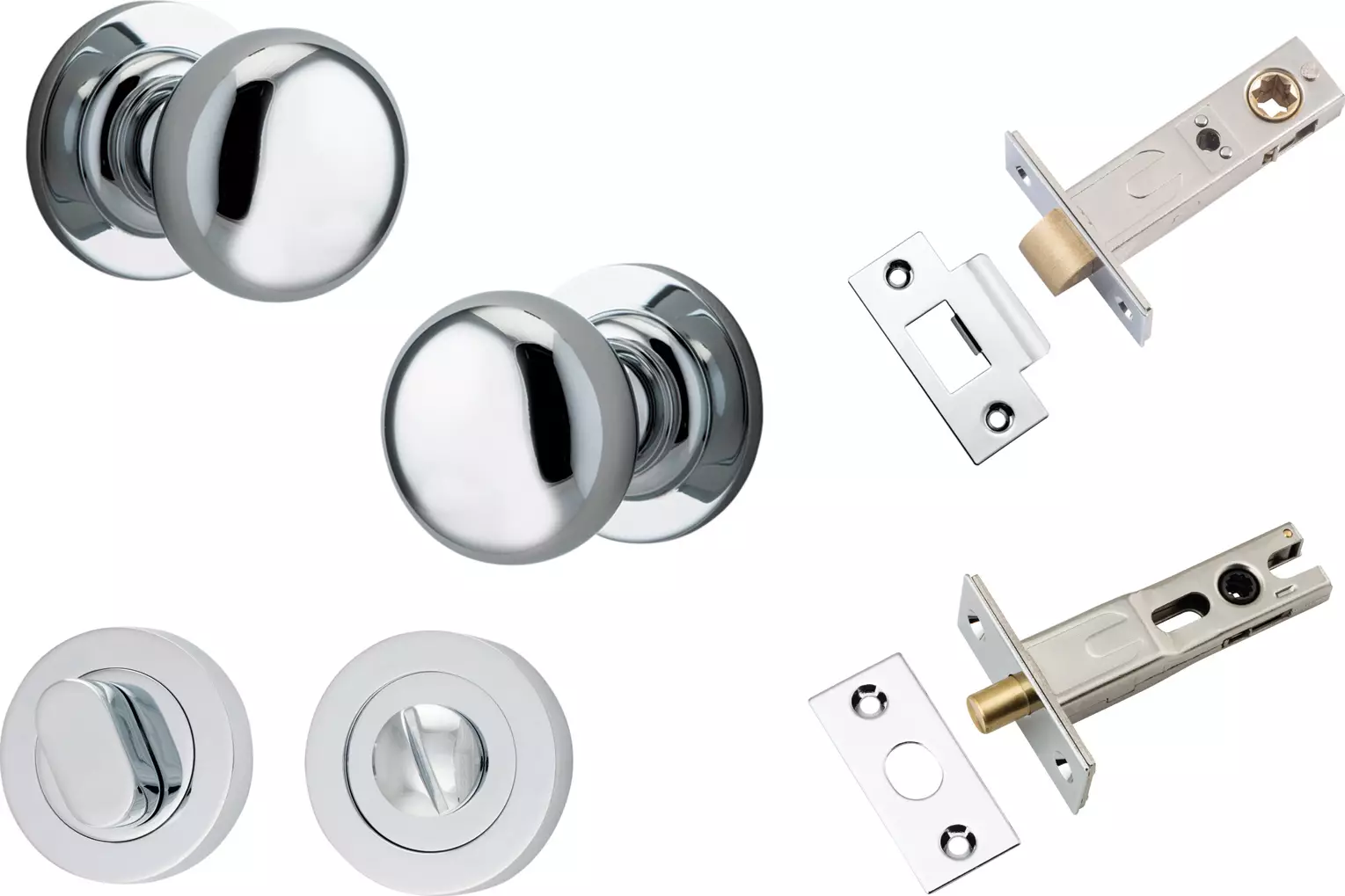 Cambridge Knob - Round Rose Privacy Set - CP