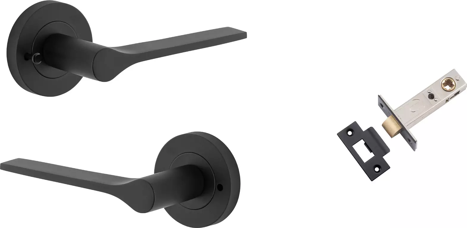 Como Lever - Round Rose Integrated Privacy Set - MB