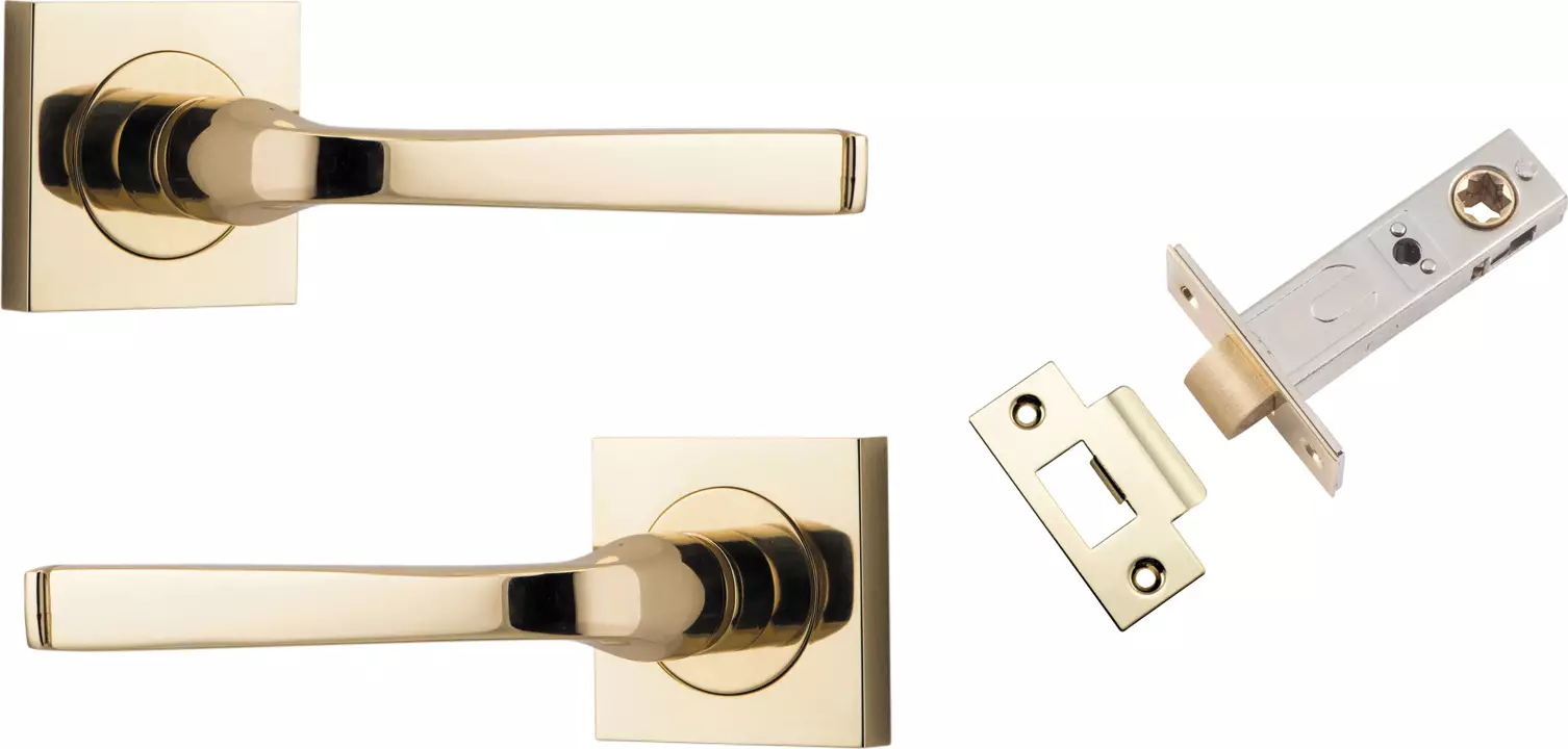 Annecy Lever - Square Rose Passage Set - PB