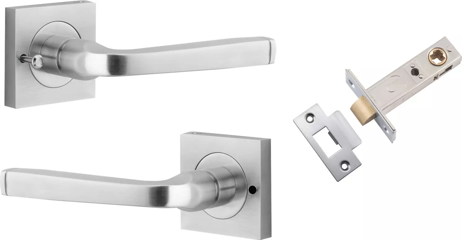 Annecy Lever - Square Rose Integrated Privacy Set - SC