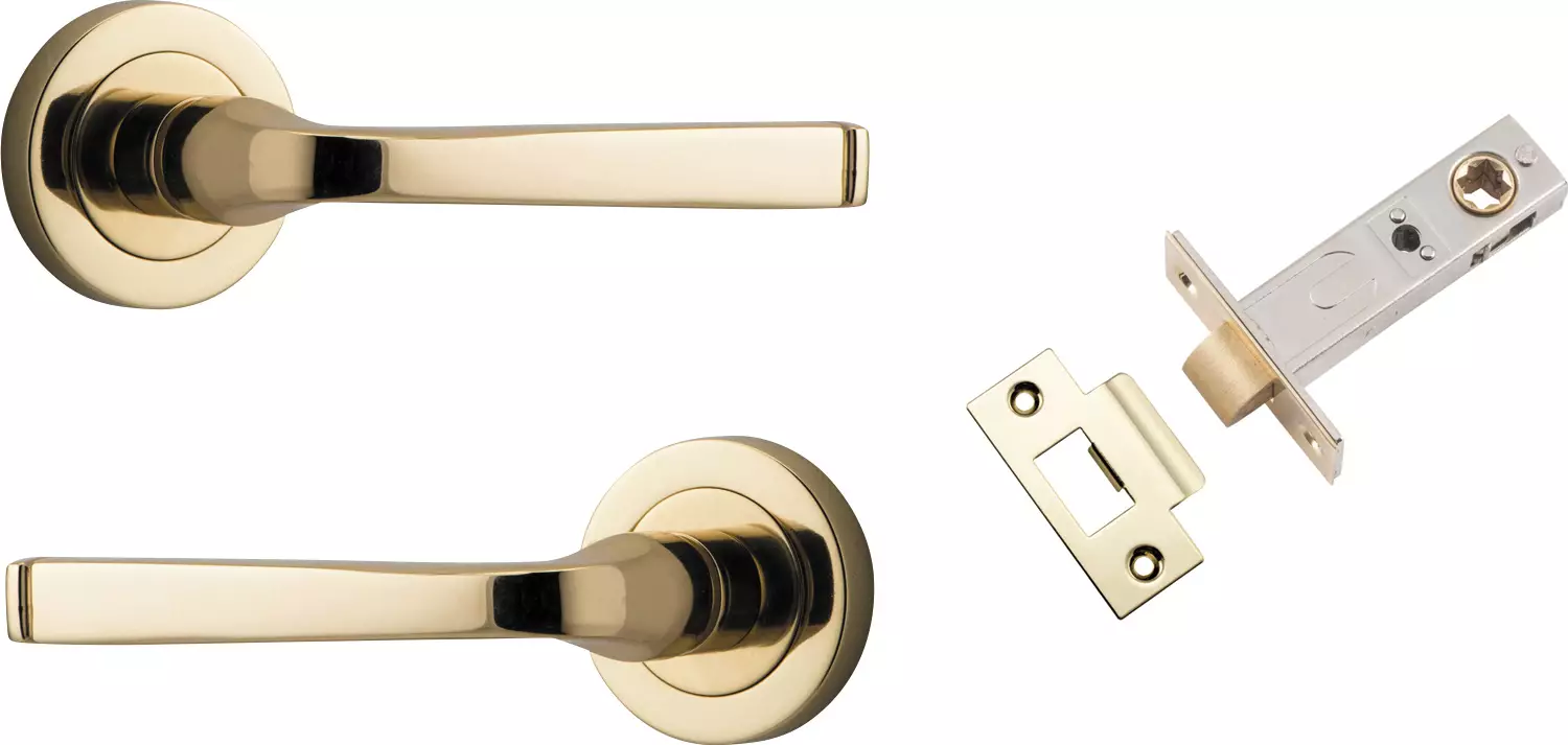 Annecy Lever - Round Rose Passage Set - PB