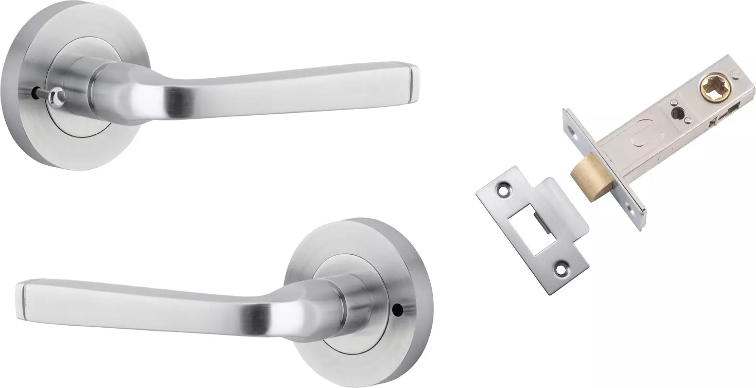 Annecy Lever - Round Rose Integrated Privacy Set - SC