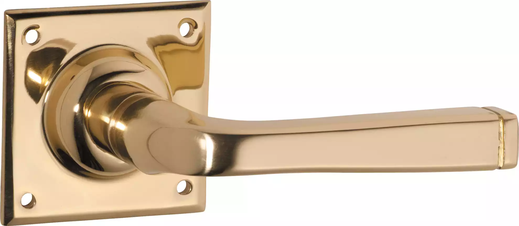 Menton Lever - Square Rose - Passage Pair - PB