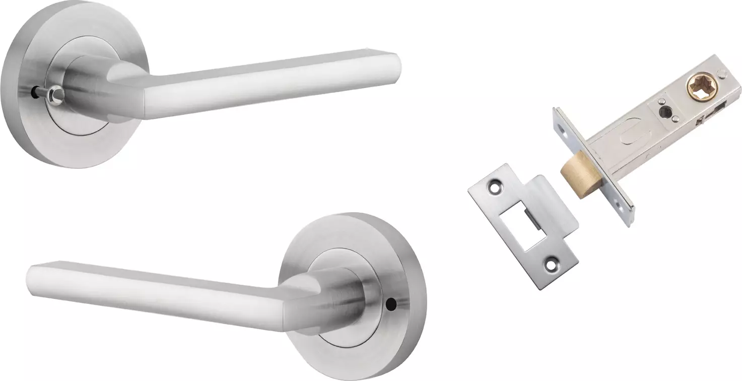 Baltimore Lever - Round Rose Integrated Privacy Set - SC