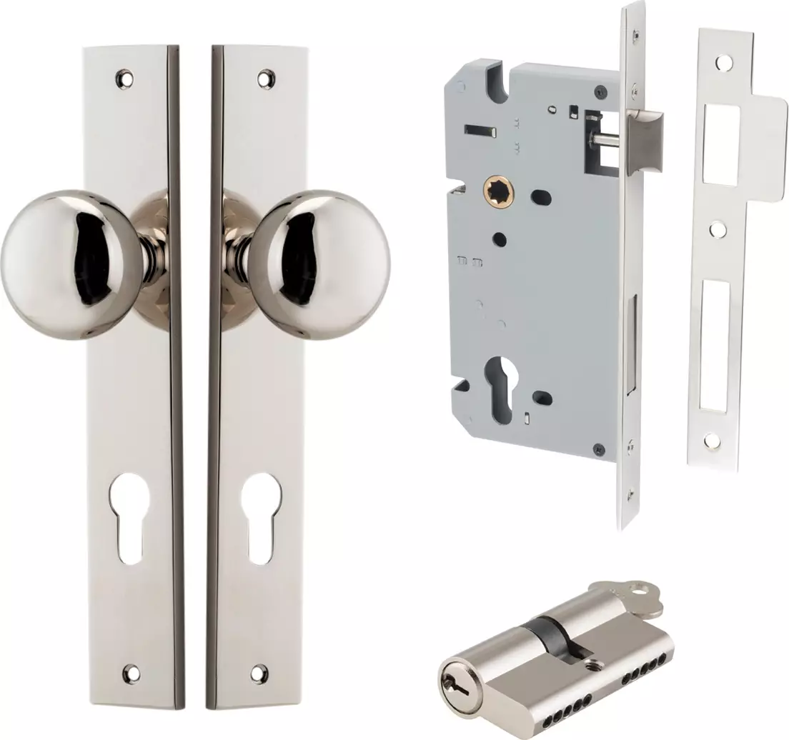 Cambridge Knob - Rectangular Entrance Set - Key / Key  - PN